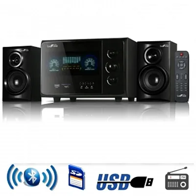beFree Sound 2.1 Channel Surround Sound Bluetooth Speaker System