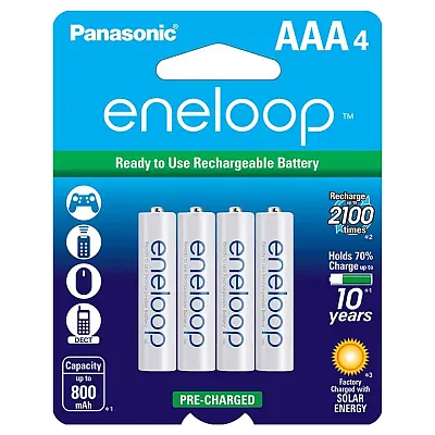 Panasonic Eneloop &quot;Aaa&quot; Rechargable Batteries (4-Pack)