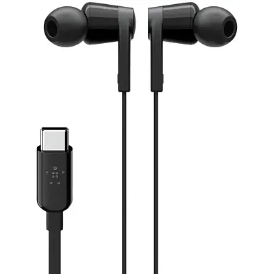 Belkin G3H0002Btblk Rockstar Headphones With Usb-C Connector (Black)