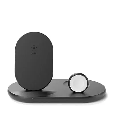 Belkin Wiz001Ttbk Boost Up Charge 3-In-1 Wireless Charger For Apple Devices (Bla