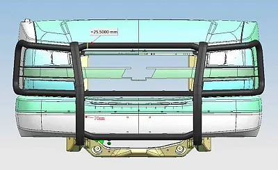 BLACK HORSE 17GV02MA Grille Guard Black Steel Modular