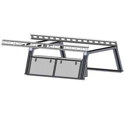 BLACK HORSE FRHD65BTX2 Base K2 Over Cab Rack With Tool Box