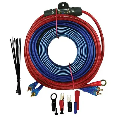 Audiopipe 8 Gauge Amplifier Wiring Kit - 1500Watts W/Rca Cables