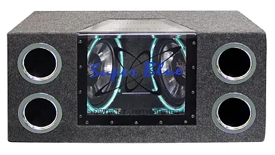 Bandpass Box Pyramid Dual 10&quot; 1000 Watt; Neon Lighting