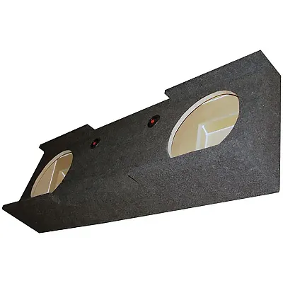Empty Woofer Box Qpower Dual 12&quot; Gmc Crew Cab &#039;07-&#039;13