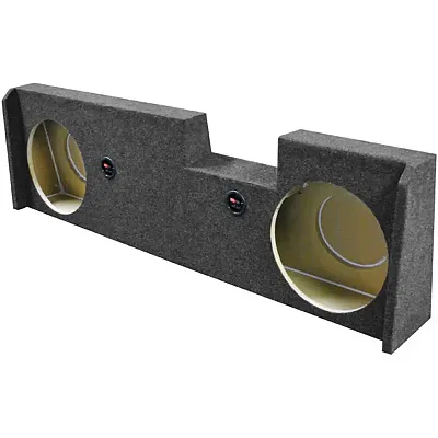 Qpower Dual 12&quot; Woofer Box For 2014-Current Gm Crew Cab Under Se