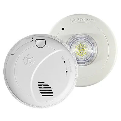 BRK First Alert SMCO100V-AC Hardwired Smoke & CO Alarm with Voice Alert + SLED1