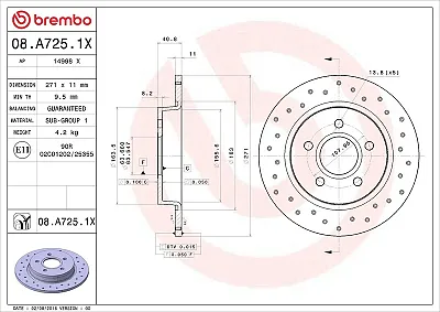 BREMBO 8A7251XC02 Brake Disc