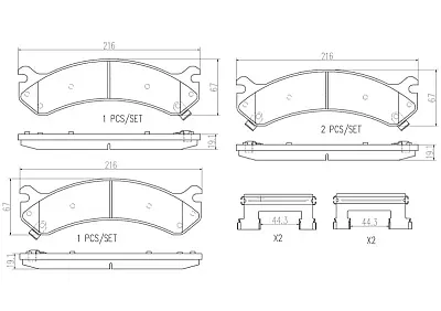 BREMBO P10026N Disc Brake Pad Set