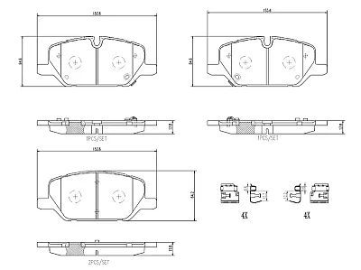 BREMBO P10099N Discbrakepadset Naoceramic