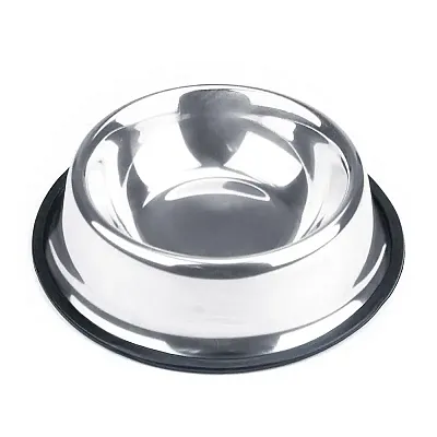 18 cm Steel Dog Bowl with Rubber BRY000002U