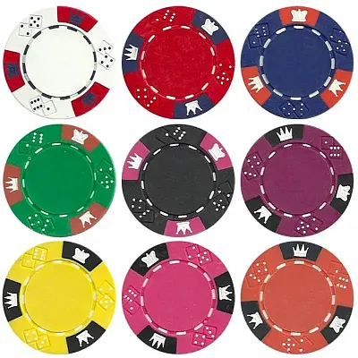 Crown & Dice 14 Gram Poker Chip Sample BRY000588U