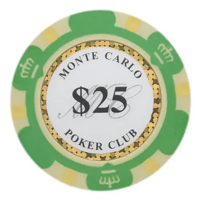 Monte Carlo 14 Gram Poker Chips  (25 Pack) BRY000975U