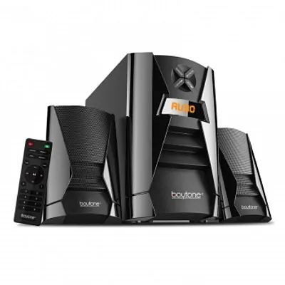 Boytone Wireless Bluetooth 2.1 Multimedia 40Watt Powreful Bass System with RM Ra