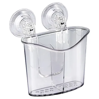 Better Houseware 1422 Heavy-Duty Suction-Cup Cutlery Holder, Clear