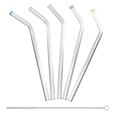 Better Houseware 308 Glass Straws With Cleaning Brush, Set Of 5 (Standard)