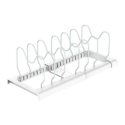 Better Houseware 842 White-Coated-Steel Adjustable Cookware Rack