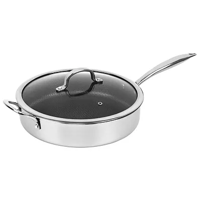 Brentwood B-Dsh28L 11-In. 3-Ply Hybrid Non-Stick Stainless Steel Induction-Compa