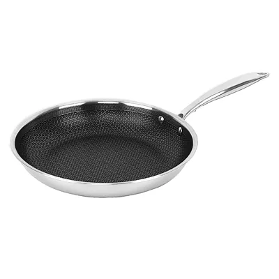 Brentwood B-Fh28 3-Ply Hybrid Non-Stick Stainless Steel Induction-Ready Frying P