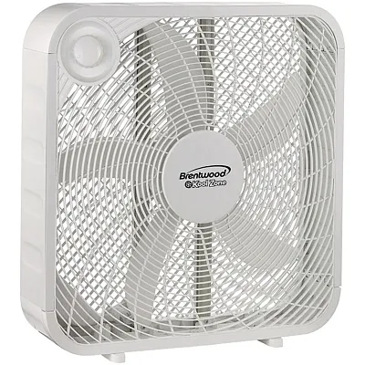Brentwood Kool Zone F-20Sw F-20S 3-Speed 60-Watt 20-In. Box Fan (White)