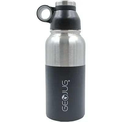 Brentwood Geojug G-1032Bk Stainless Steel Vacuum-Insulated Water Bottle (0.9 L;
