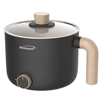 Brentwood Hp-3170Bk 1.6-Qt. 600-Watt Multi-Function Electric Hot Pot Cooker With