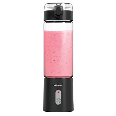 Brentwood Rjb-100Bk 17-Oz. 50-Watt Portable Battery-Operated Usb-Chargeable Glas