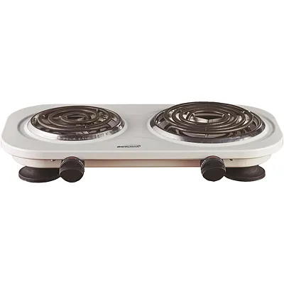 Brentwood Ts-361W 1,500-Watt Double Electric Burner (White)