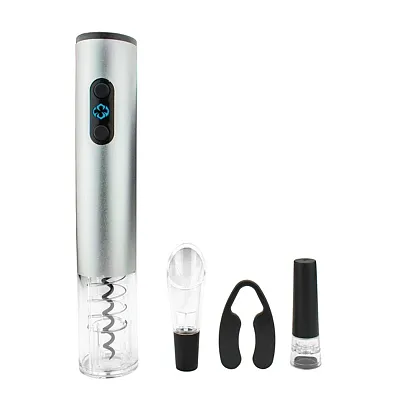 Brentwood Wa-2001S Electric Wine Bottle Opener With Foil Cutter, Vacuum Stopper,