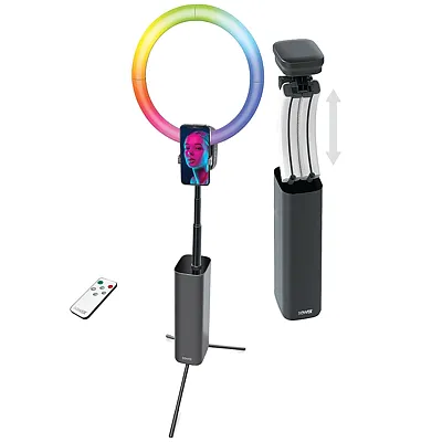 Bower Wa-Colrgb12 Wireless Creator Collapsible 12-In. White And Rgb Ring Light,