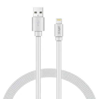 Xyst Xys-L4604F Charge And Sync Usb To Lightning Flat Cable, 4 Ft. (White)