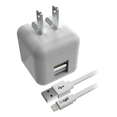 Xyst Xys-Ltgwc24 2.4-Amp Dual Usb Wall Charger With 4-Ft. Apple Lightning Cable