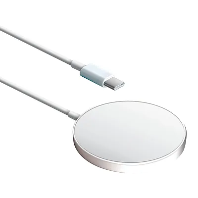 Xyst Xys-Mag15Wht 15-Watt Magsafe Wireless Charger With Built-In Usb-C Cable