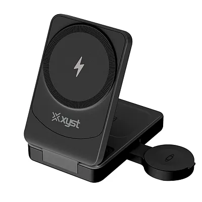 Xyst Xys-Wcs31B Magstation 3-In-1 Foldable Wireless Charging Dock With 15-Watt F