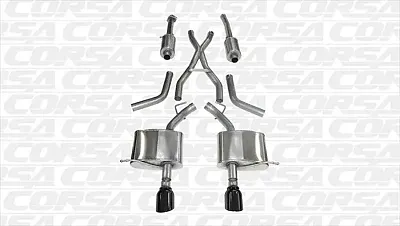 CORSA EXHST 14459BLK 2.5&#039; Cat-Back Dual Rear