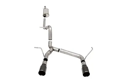 CORSA EXHST 21122BLK Dual Rear Cat-Back System For 07-18
