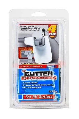 CAMCO 42120 Gutter Extensions White Set Of 4