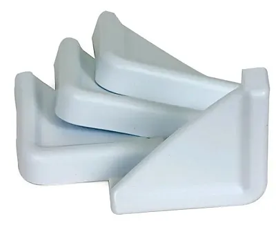CAMCO 42216 S/O Crnr Plates Wht 4/Set