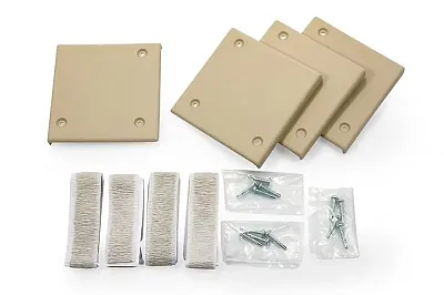 CAMCO 42217 S/O Crnr Plates Tan 4/Set