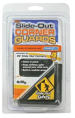 CAMCO 42219 S/O Crnr Plates Blk 4/Set