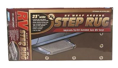 CAMCO 42931 Step Rug Xl Brown 23X22&#039;
