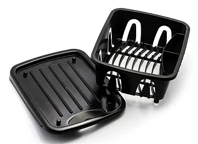 CAMCO 43512 Mini Dish Drainer & Tray Blk
