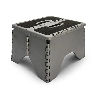 CAMCO 43635 Stool Plas Fold Silv Bili