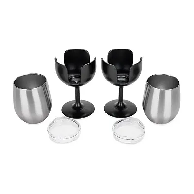 CAMCO 53485 Libatc Wine Tumbler 2-Pack 8Oz.