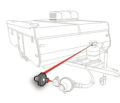 CAMCO 59203 Pol Propane Adapter