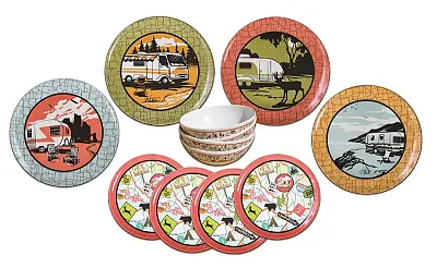 CAMP CASUAL CC001 Melamine Dish Set 12/Pc