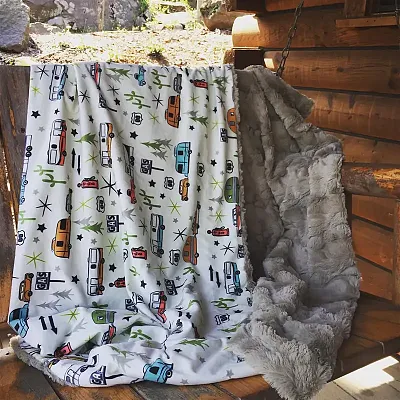 CAMP CASUAL CC005RTG The Throw Road Trip Grey 50X60