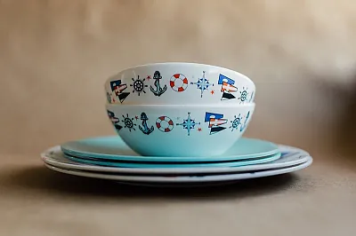 CAMP CASUAL CC009 6 Piece Marine Dish Set