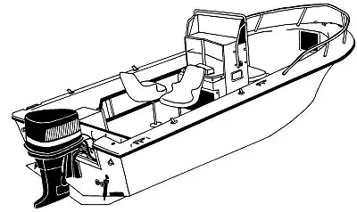 CARVER 70019P10 Boat Cover Ccf-19 Pg-Gray
