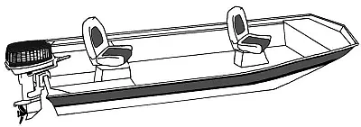 CARVER 74201P10 Boat Cover Oj-14 N O/B Pg Gray